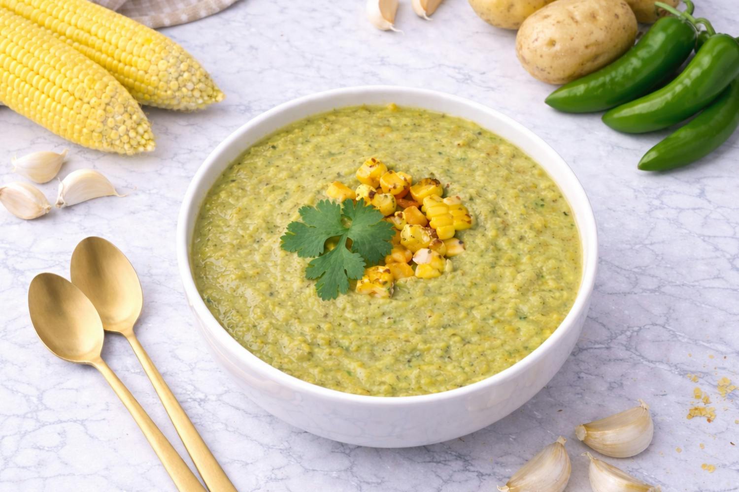 Green Chile Corn Chowder Soup