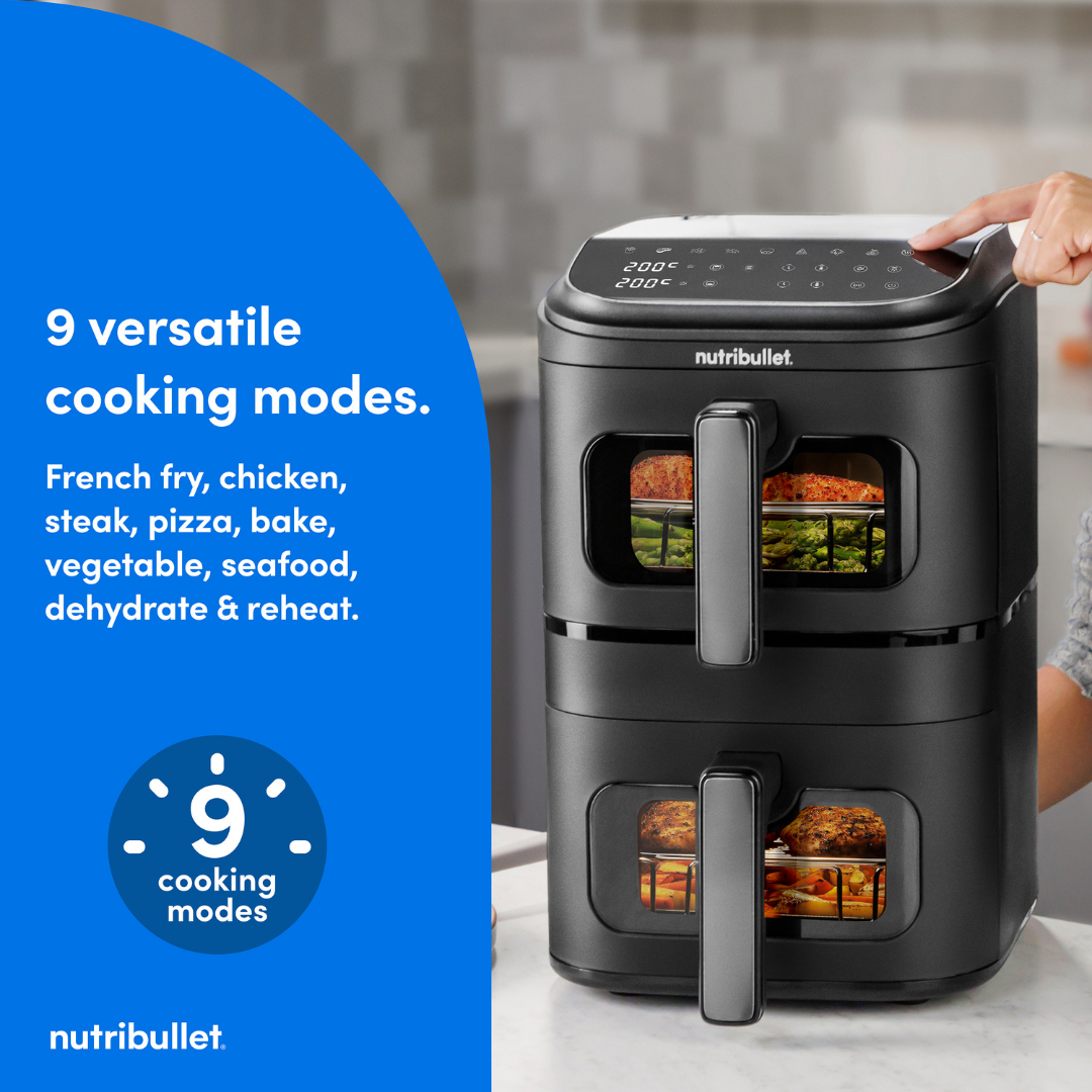 NutriBullet CrispLite 9L Stacked Air Fryer