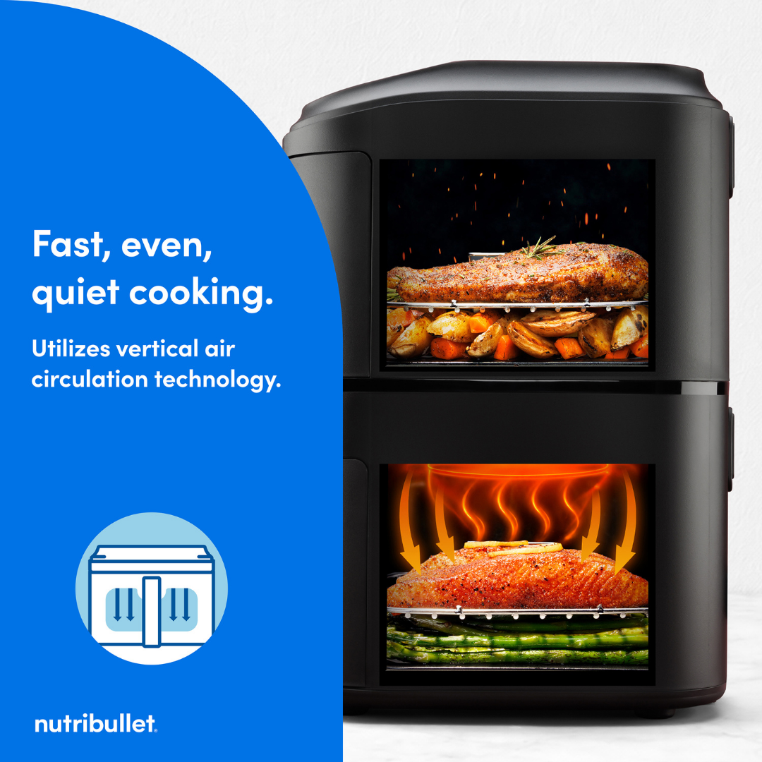 NutriBullet CrispLite 9L Stacked Air Fryer