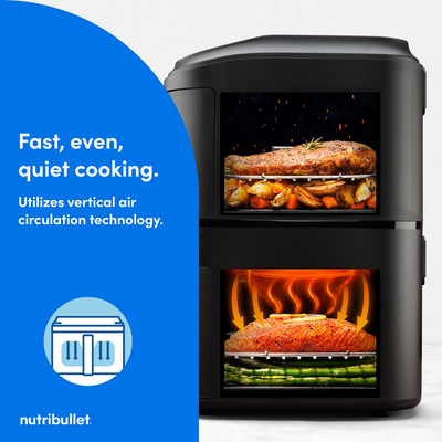 NutriBullet CrispLite 9L Stacked Air Fryer